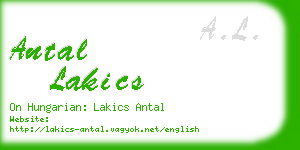 antal lakics business card